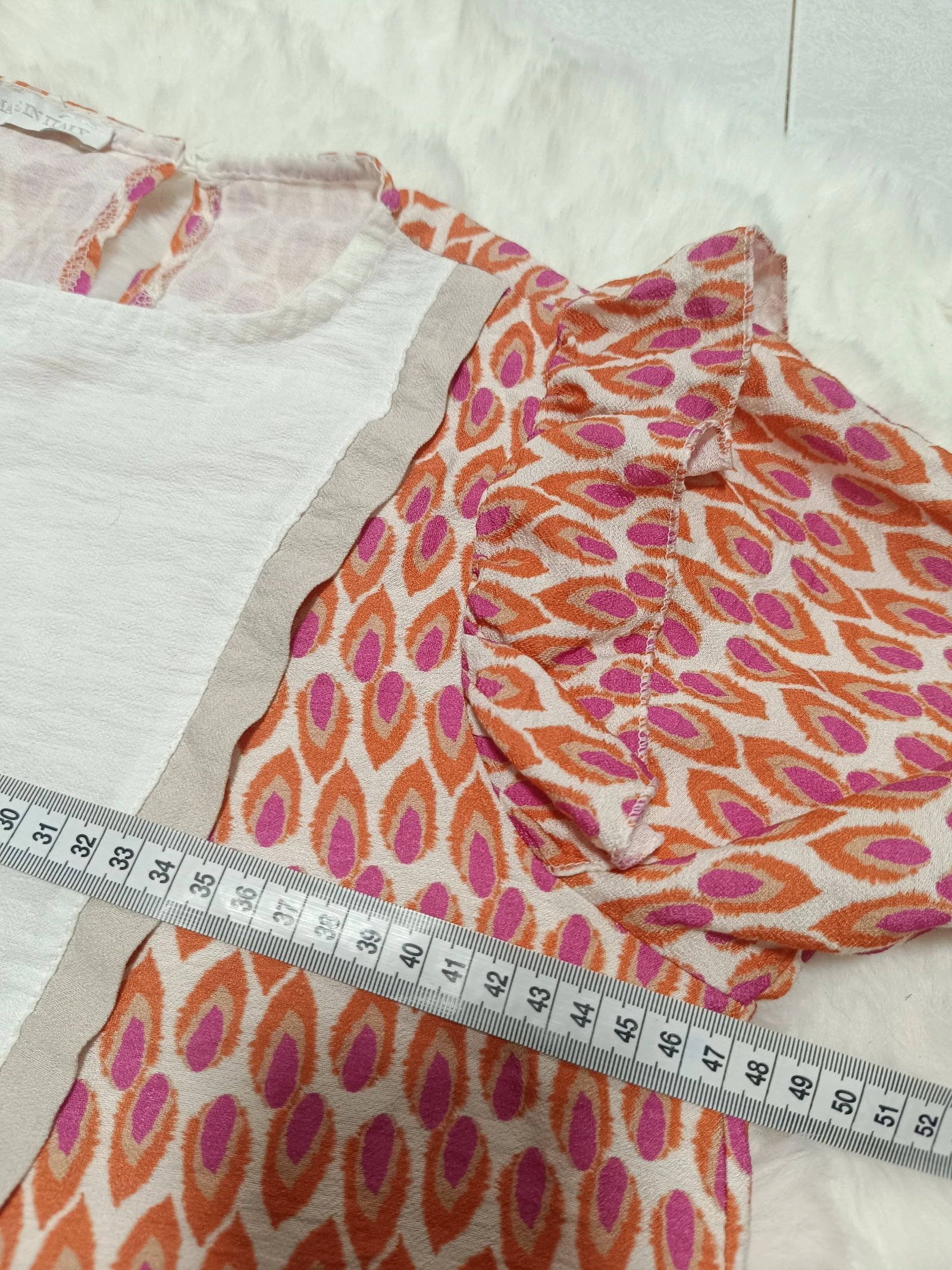 bedrukte blouse met volant r.s moda – photo 8
